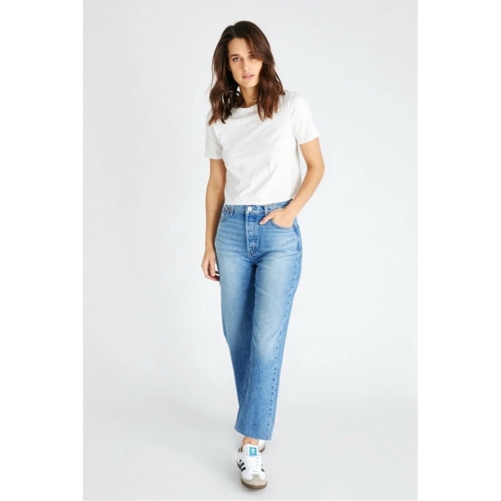 Etica Tyler Vintage Straight Ankle Jeans In Paradise City Size 26